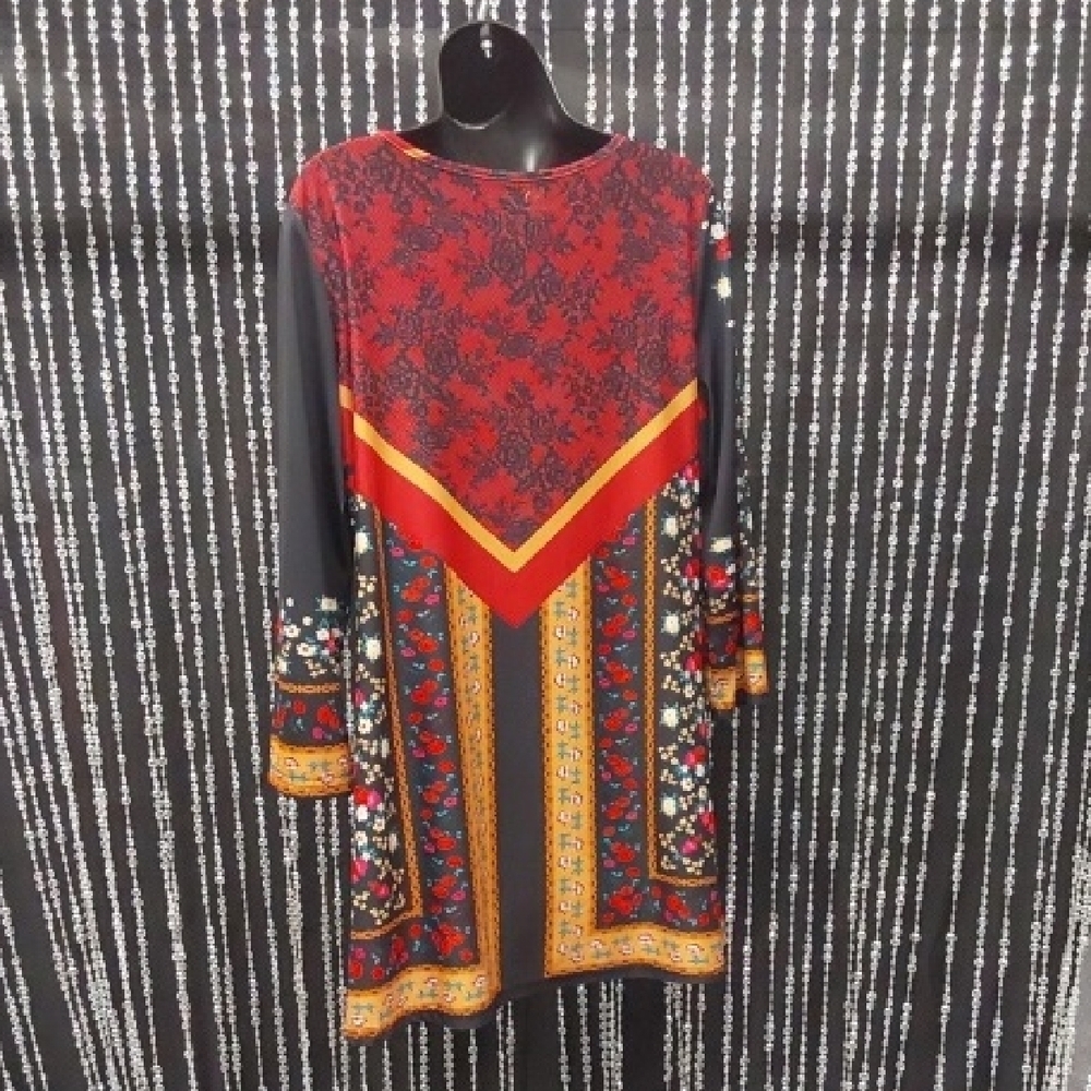 Multicolor Patterned Tunic - Picture 3 of 4